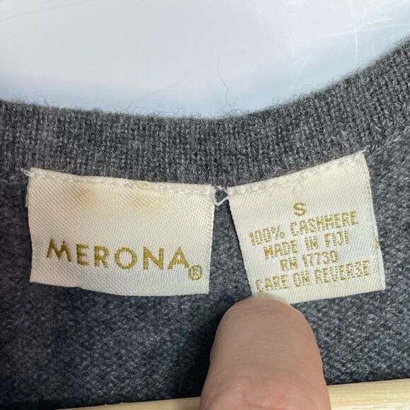 5 for $25🔥Merona Grey 100% Cashmere Sweater Small - Picture 3 of 7